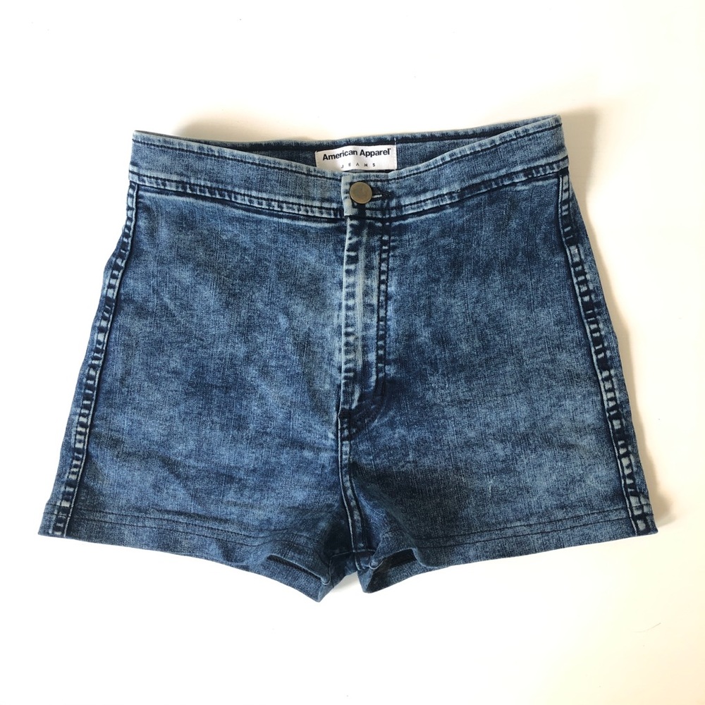American Apparel Shorts Stretch Acid Wash Booty